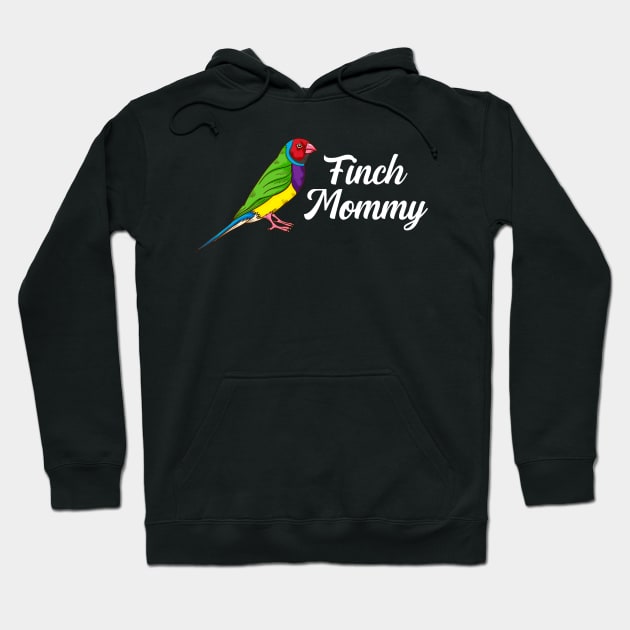 Finch Bird Gift Bird Lover Finch Mommy Women Finch Hoodie by PomegranatePower